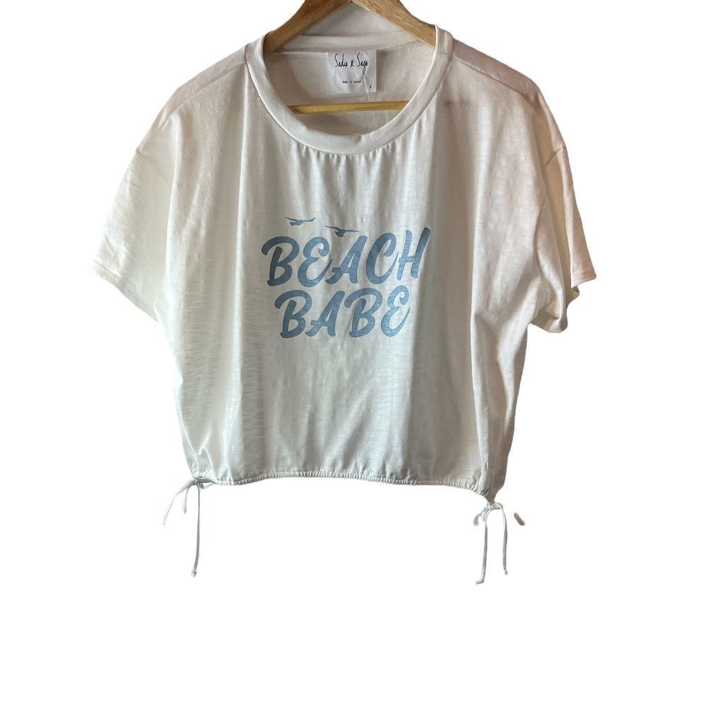 NWT SADIE & SAGE Beach Babe Graphic Tee Shirt